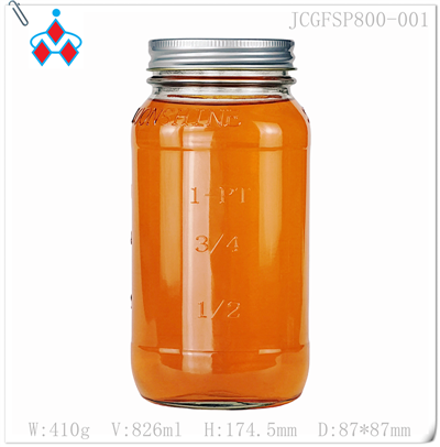 Helder glazen pot 800 ml